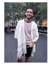 Load image into Gallery viewer, Textured kimono- Cream